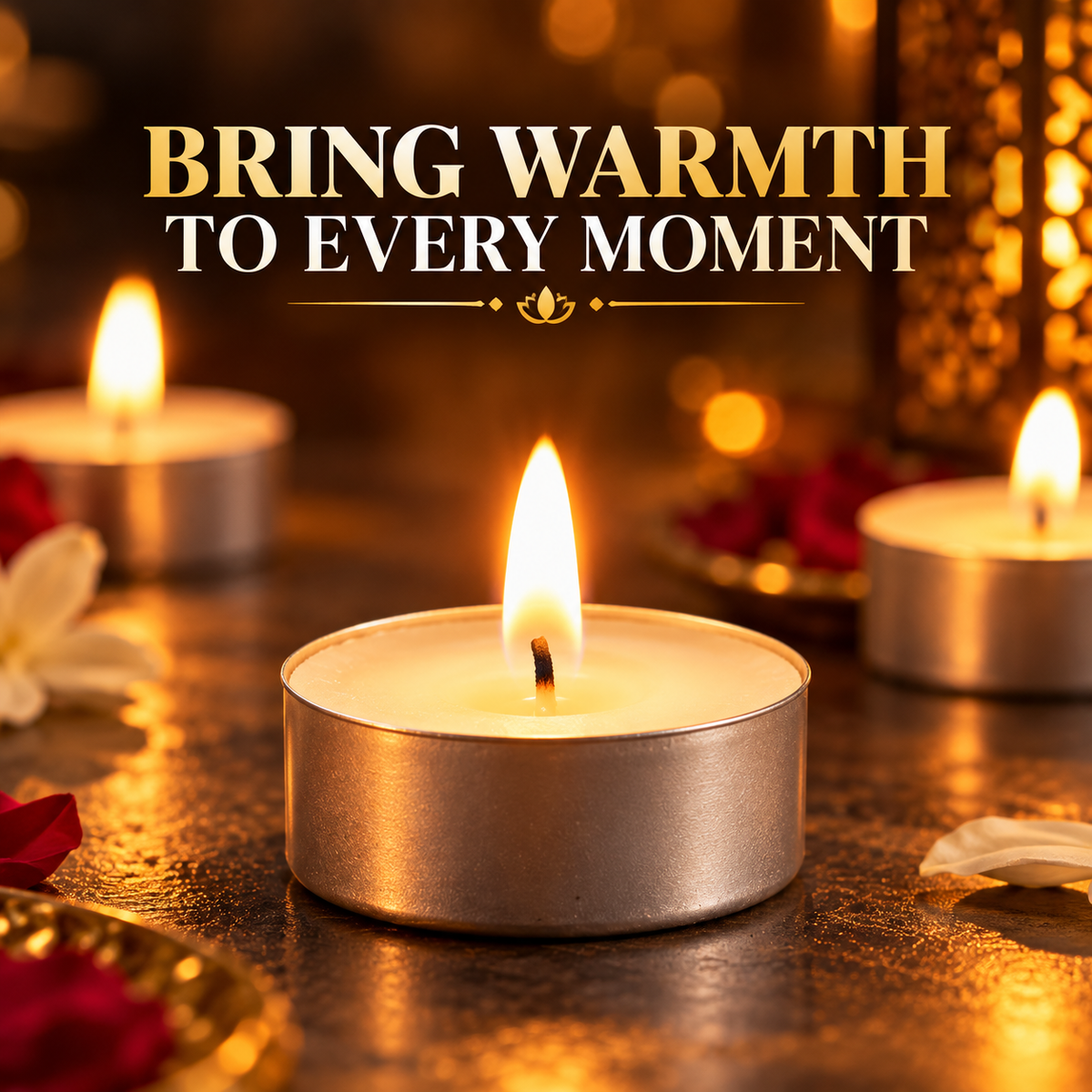 Premium Tealight Candles – Pack of 50 | Perfect for Décor & Celebrations