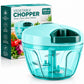 Manual Vegetable Chopper 500ml | Multi-Purpose Food Chopper with Sharp Stainless Steel Blades | Easy Pull & Chop Cutter for Onion, Tomato, Garlic, Vegetables