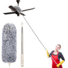 Microfiber Long Reach Fan Duster – 100-Inch Extendable Pole | Washable & Reusable