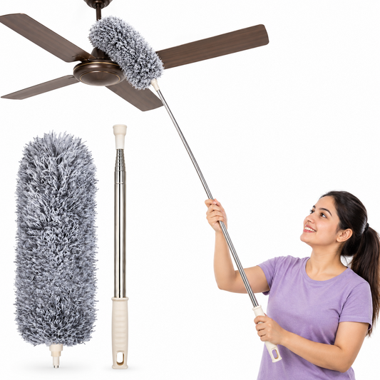 Microfiber Long Reach Fan Duster – Washable