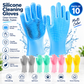 Silicone Cleaning Gloves for Kitchen & Home – Reusable Dishwashing Scrub Gloves with Built-In Soft Bristles – Waterproof Multipurpose Cleaning Gloves