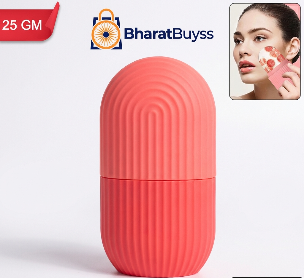 Beauty Ice Face Roller for Glowing Skin  | Reusable Silicone Facial Ice Roller | Reduces Puffiness, Dark Circles & Acne