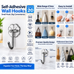 Self-Adhesive Wall Hooks – Pack of 20 | Stainless Steel Utility Hooks